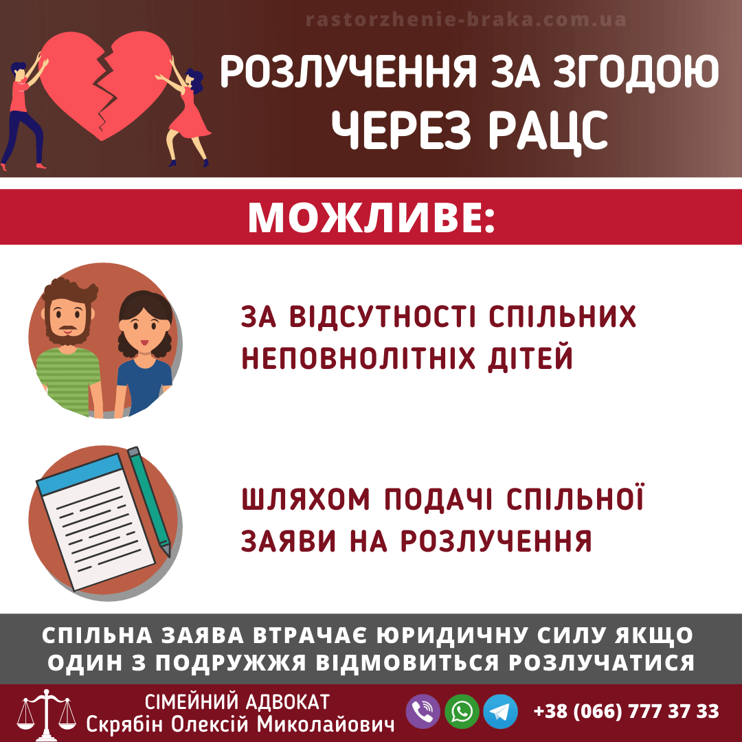 Розлучення за згодою через РАЦС Розлучення за згодою через РАЦС