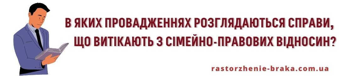 В яких провадженнях розглядаються справи, що витікають з сімейно-правових відносин? В яких провадженнях розглядаються справи, що витікають з сімейно-правових відносин?