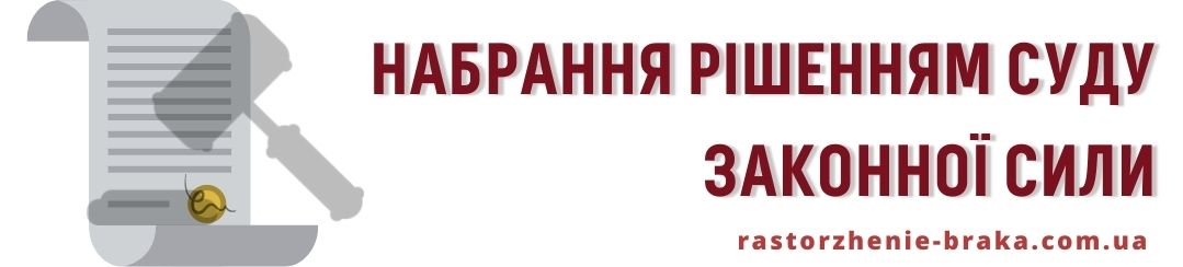 Набрання рішенням суду законної сили Набрання рішенням суду законної сили