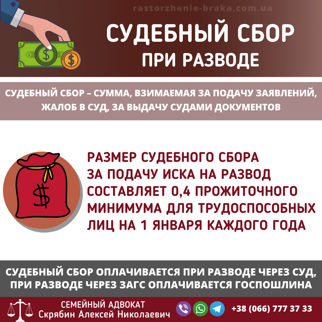 Судебный сбор при разводе
